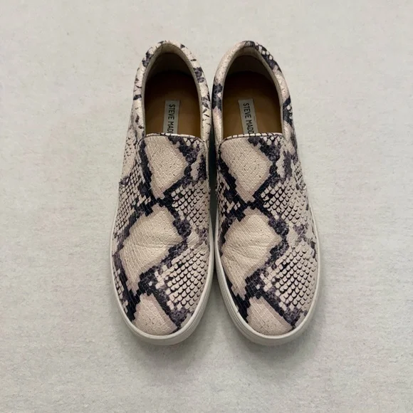 Steve Madden Gills Snakeskin Slip‑On Platform Sneakers Women’s 9.5M Casual - Picture 2 of 7